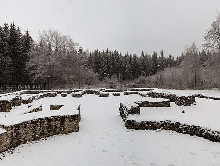 Burgus Burgsalach im Winter