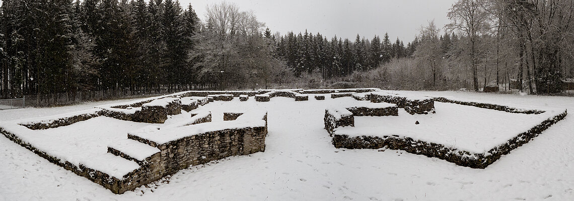 Burgus Burgsalach im Winter