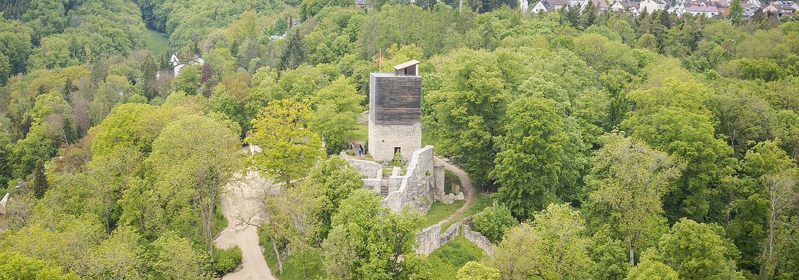 Burgruine von oben (quer)