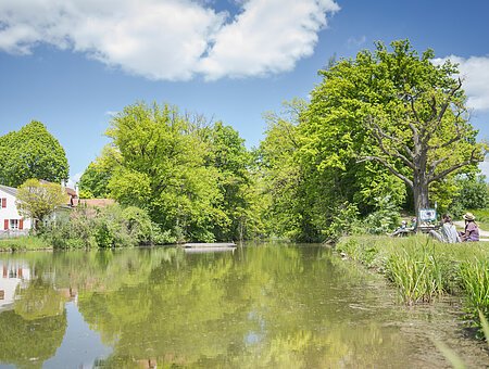 Karlsgraben mit Bäume im Hintergrnd