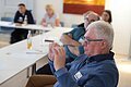 Teilnehmer des Vereinstags während eines Workshops