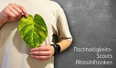 Nachhaltigkeitsscouts Altmühlfranken Auf dem Bild sind zwei Hände zu sehen, die ein Blatt in Herzform halten
