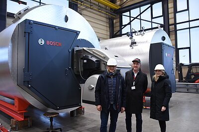 Unternehmensbesuch Landrat Manuel Westphal Bosch Industriekessel Gunzenhausen