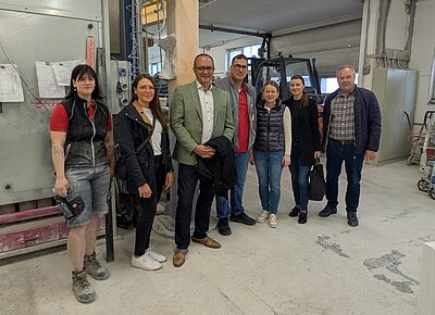 Landrat Manuel Westphal besucht Marmor Stettinger