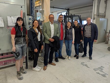 Landrat Manuel Westphal besucht Marmor Stettinger