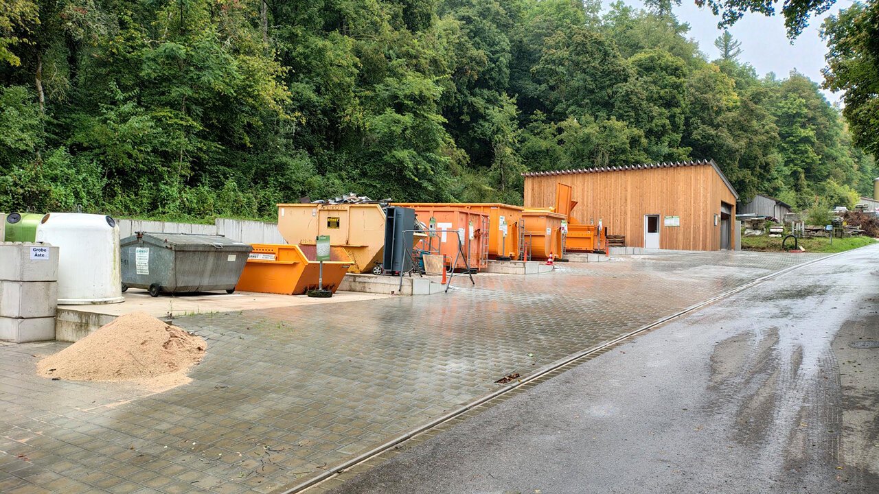 der neue Wertstoffhof Pappenheim nach Umbau