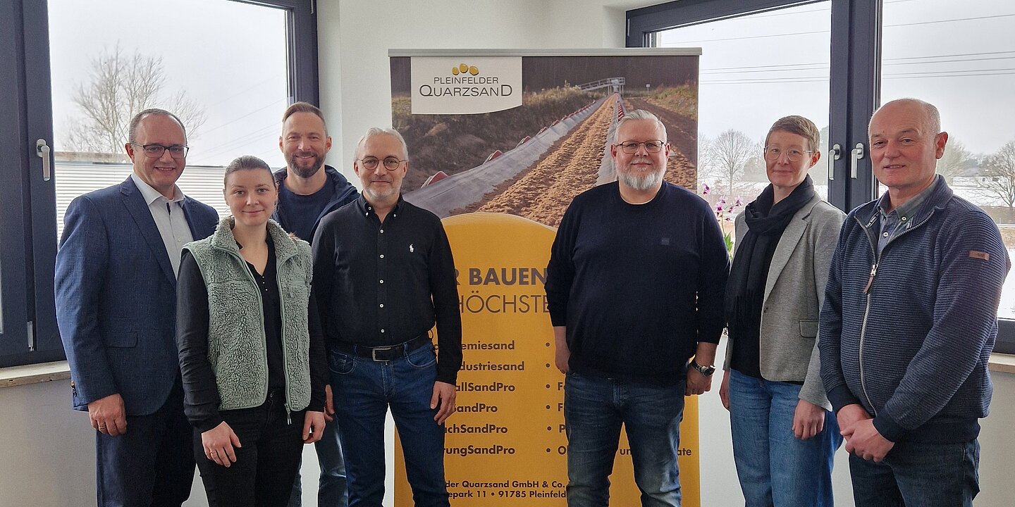 Landrat Manuel Westphal und Wirtschaftsförderung zu Gast bei Pleinfelder Quarzsand