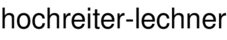 hochreiter-lechner
